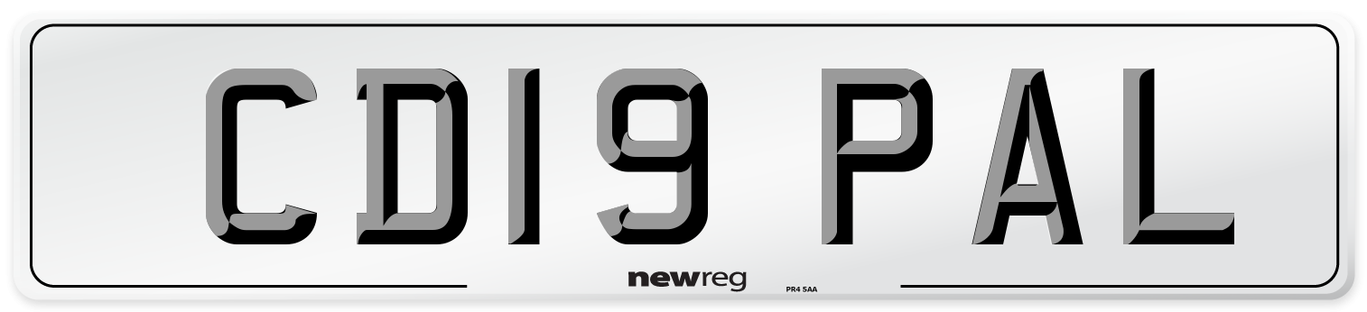CD19 PAL Number Plate from New Reg